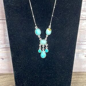 Mohave Turquoise Necklace 14.26 Cts.​​